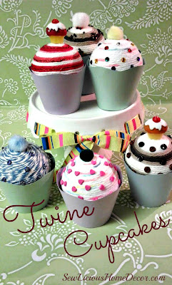 DIY Twine Cupcakes DIY Twine Cupcakes