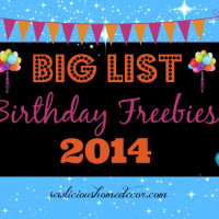 Big List of Birthday Freebies!