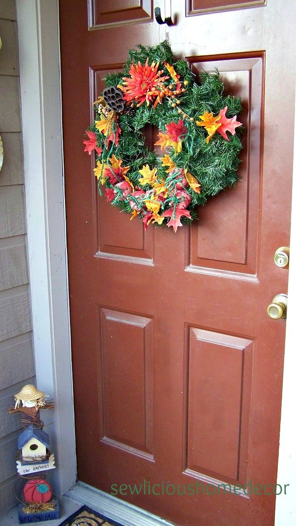 Halloween pumpkin wreath and tuturial