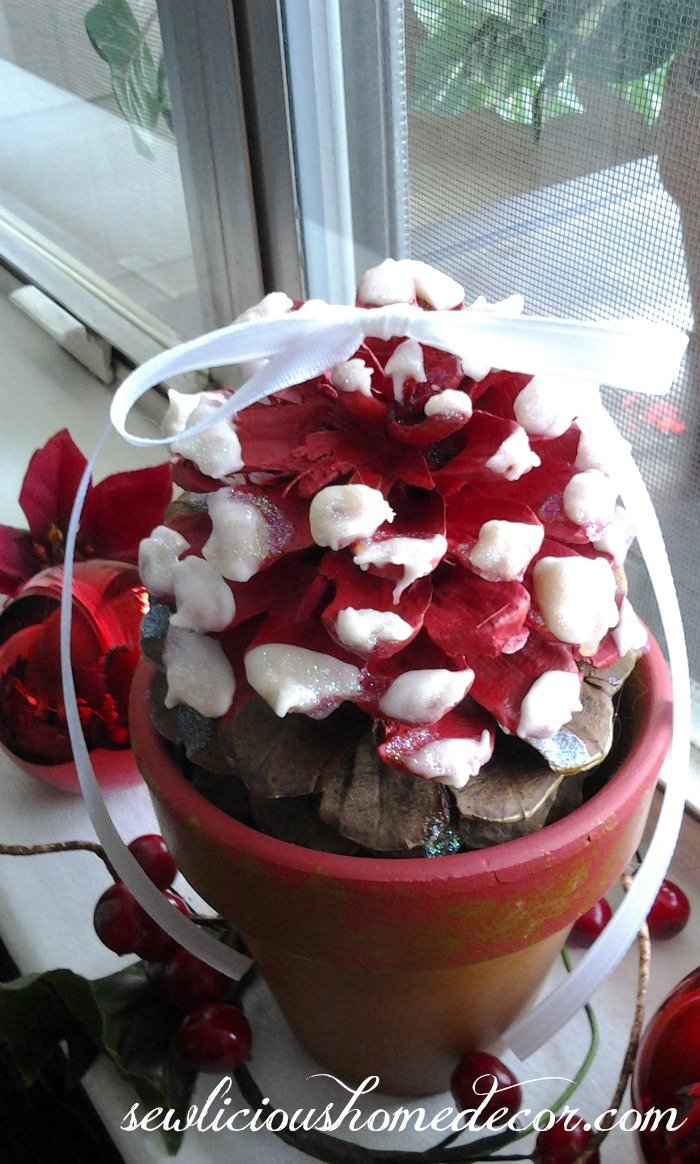 Snow Frosted Pine Cones