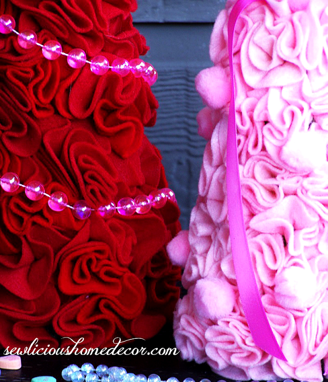 Valentine Felt Trees  