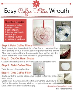 Easy Coffee Filter Wreath Tutorial