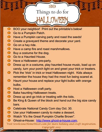 20 fun things to do for halloween