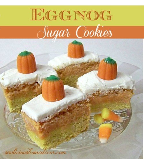 Candy Corn Egg Nog Sugar Cookies