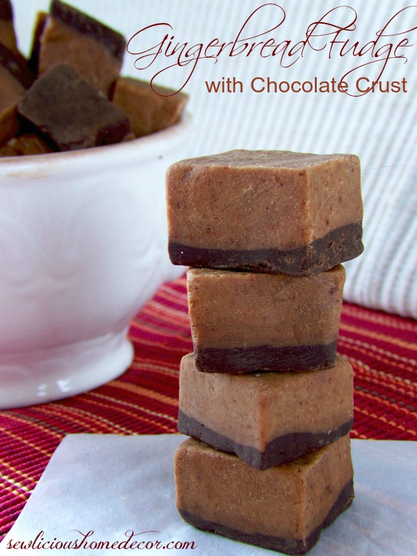 Gingerbread Fudge with Chocolate Crust