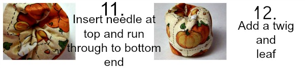 how to make a fabric pumpkin collage 2