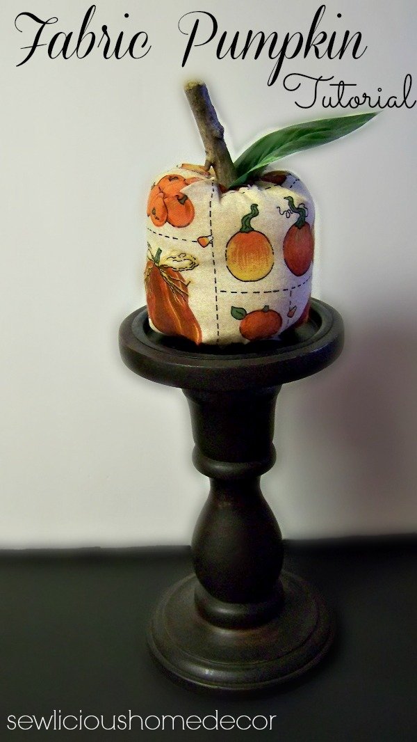 how to make a fabric pumpkin tutorial at sewlicioushomedecor