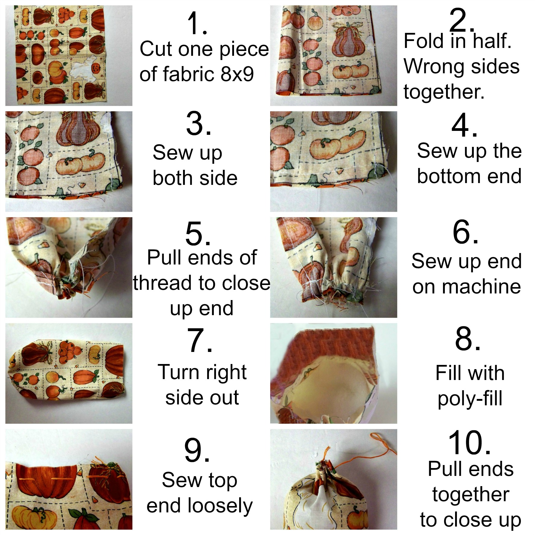 how to make a felt pumpkin collage