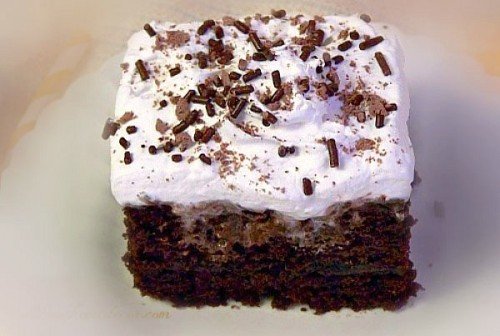 Chocolate Milkshake Poke Cake