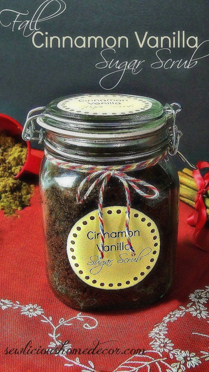 Cinnamon Vanilla cocnut oil honey sugar scrub