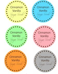sugar scrub lables