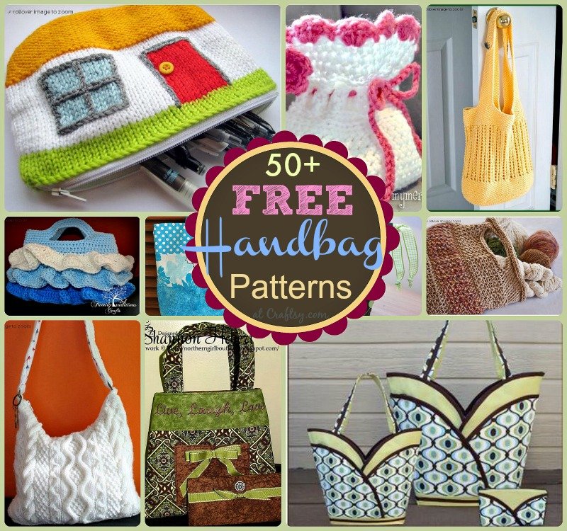 50 Free Handbag Patterns at sewlicioushomedecor.com