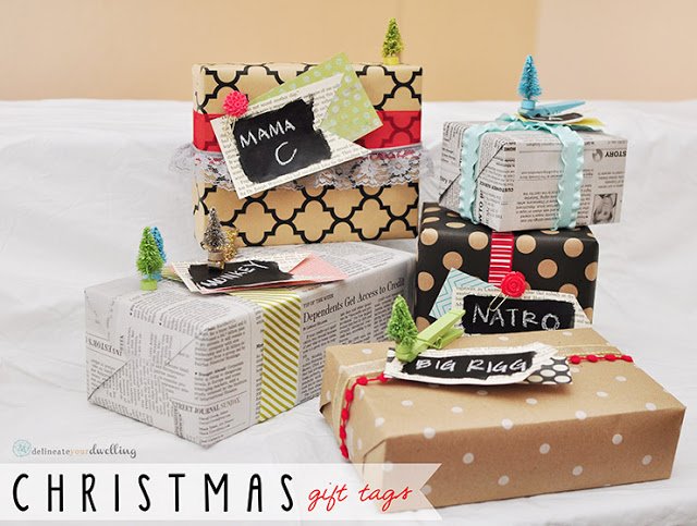 chalkboard paint gift tags
