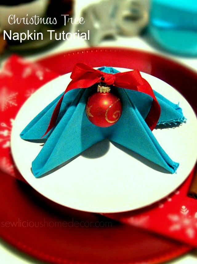 DIY Christmas-Tree-Napkin-Tutorial