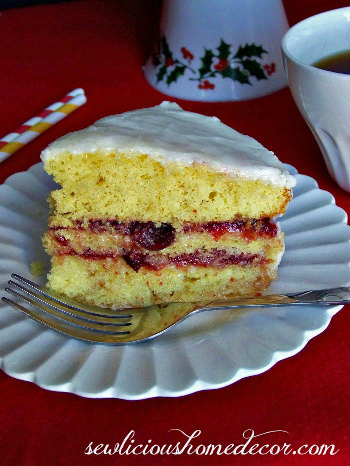 Lemon Cranberry Cake with a Lemon Glaze