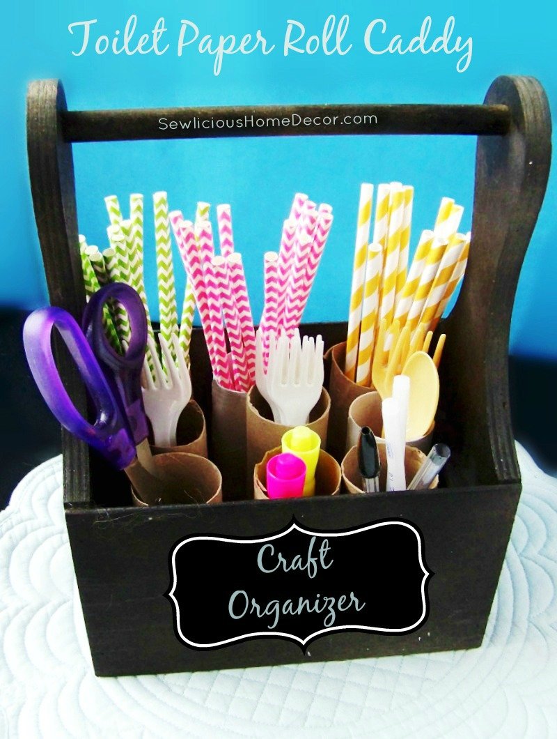 Toilet Paper Roll Craft Organizer at sewlicioushomedecor.com