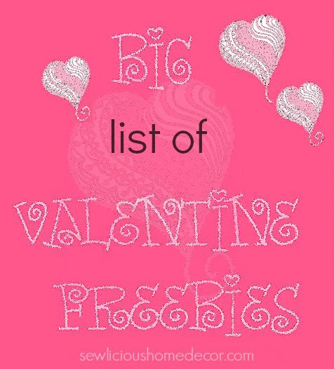 Big list of valentine freebies