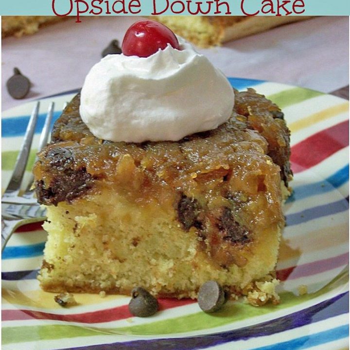Chocolate Chip Pineapple Upside Down Cake-sewlicioushomedecor.com