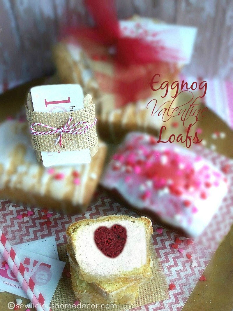 Eggnog Mini Valentine Loaf