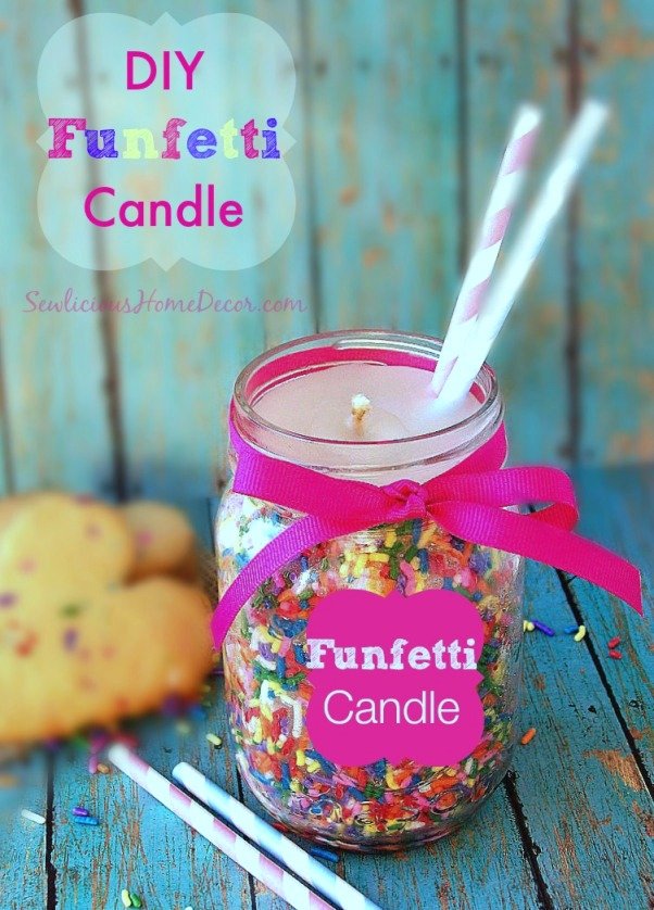 DIY Funfetti Candle Tutorial  