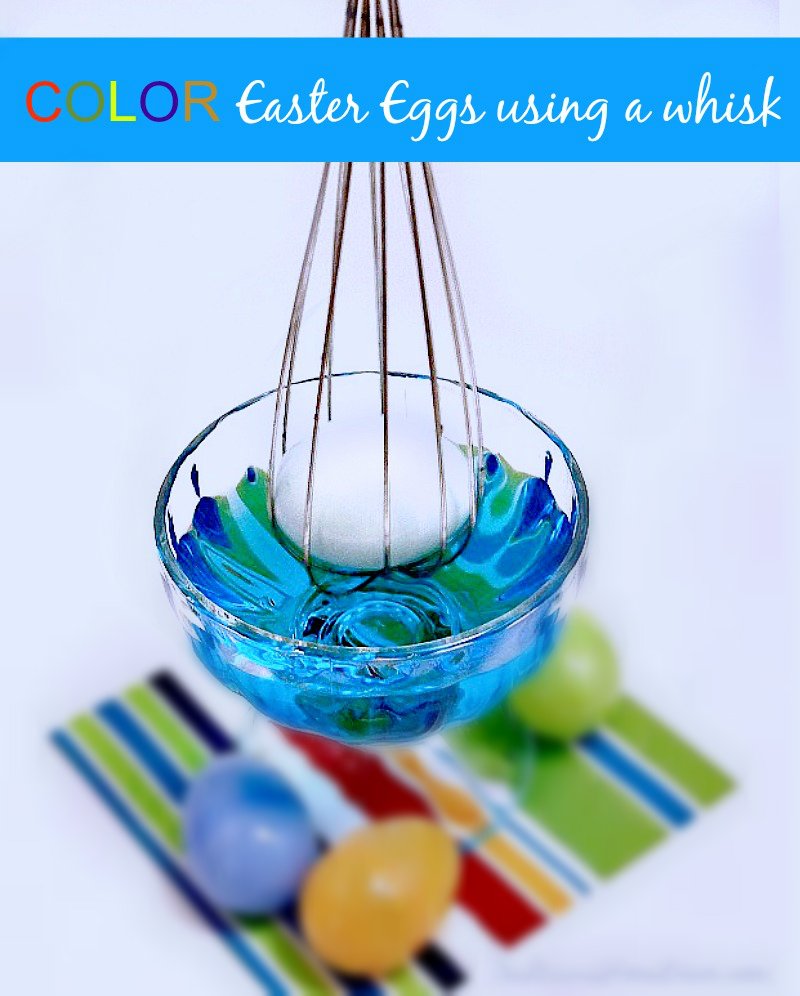 Color #Easter Eggs using a whisk at sewlicioushomedecor.com