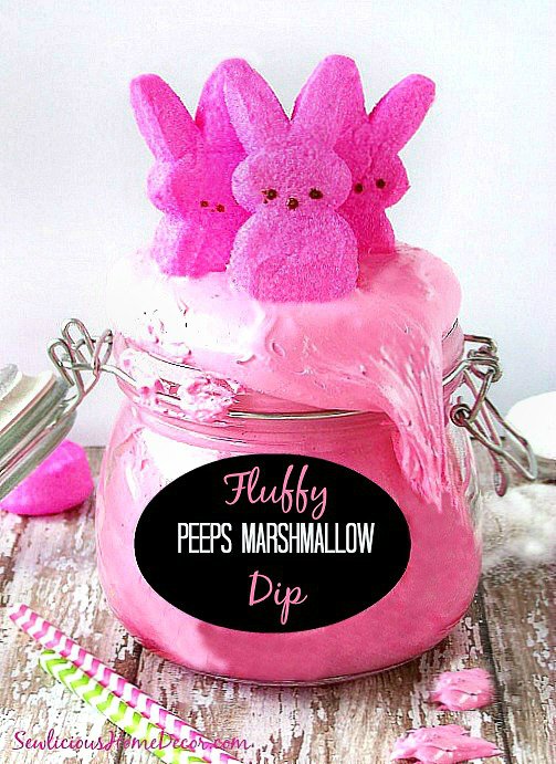 Pink and Fluffy #Peeps Marshmallow Cream Dip