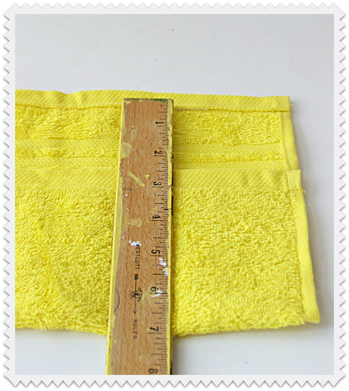 Measure where to sew pockets
