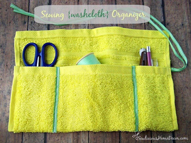 #Sewing Washcloth Rollup #Organizer Tutorial at sewlicioushomedecor.com