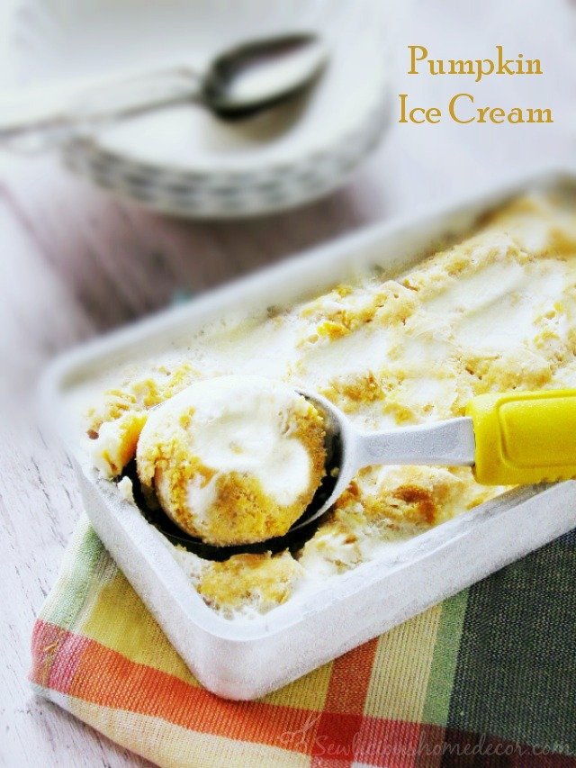 Pumpkin Ice Cream at sewlicioushomedecor.com