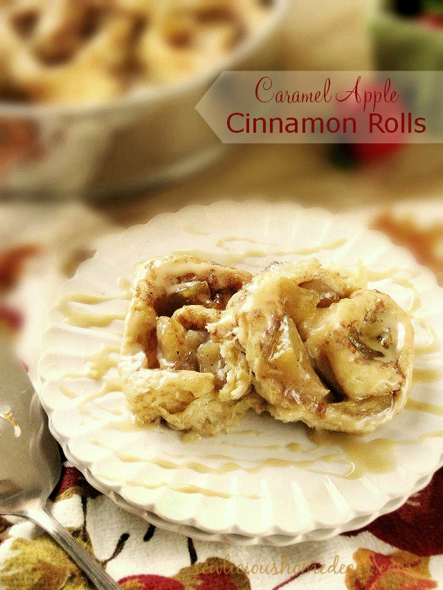 Sweet Caramel Apple Cinnamon Rolls at sewlicioushomedecor