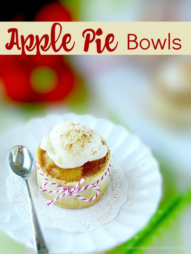 Apple Pie Cups with Ice Cream
