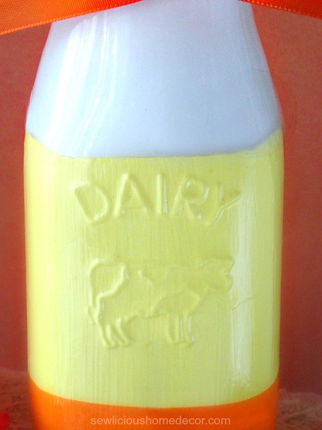 Candy Corn Milk Bottles