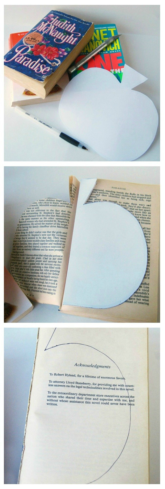 DIY Book Page Pumpkin Tutorial