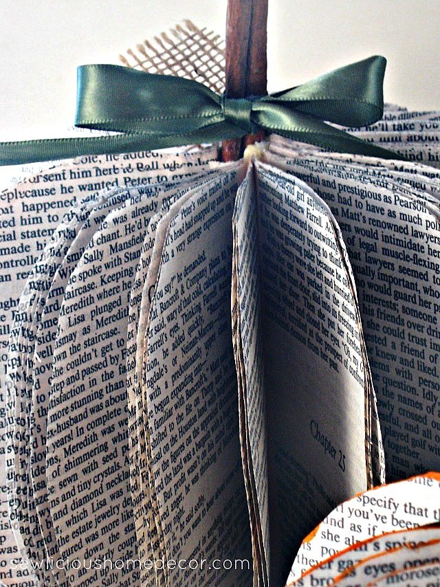 Easy Book Page Pumpkins Tutorial