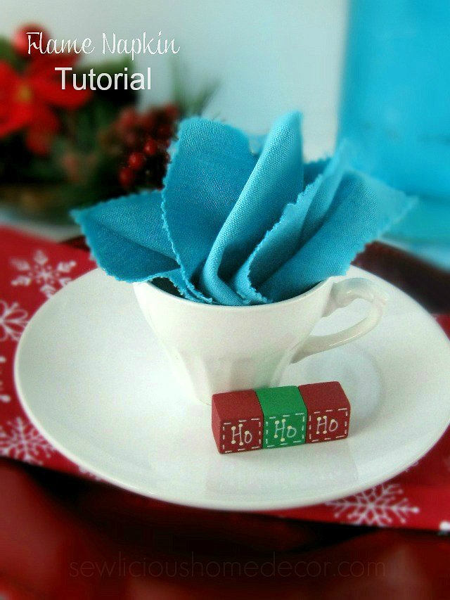 Flame Napkin Tutorial at sewlicioushomedecor