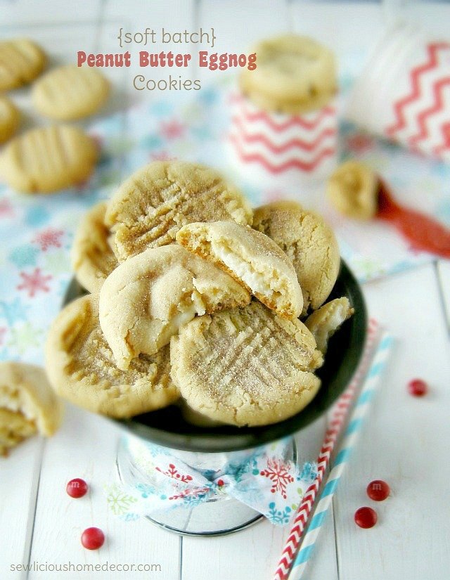 Soft Batch Peanut Butter Eggnog Cookies