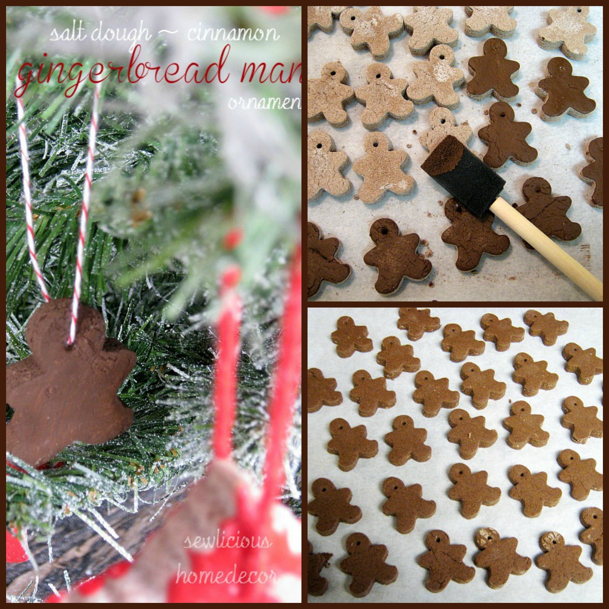 Cinnamon Salt Dough Gingerbread Man Ornament tutorial