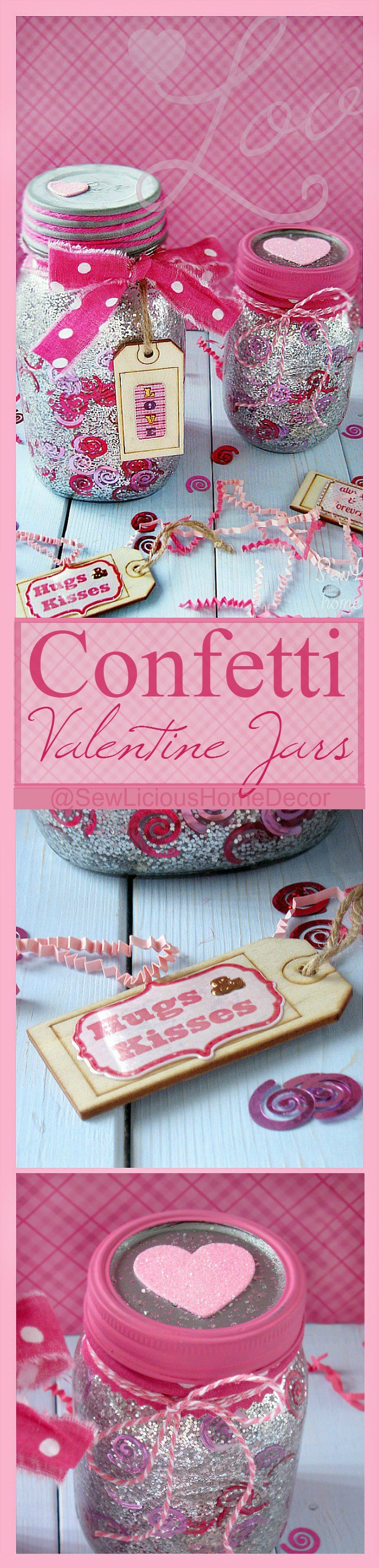 DIY Confetti and Glitter Mason Jar Tutorial by sewlicioushomedecor