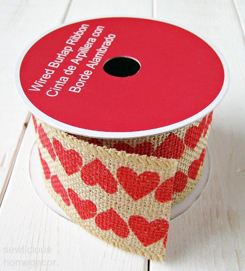 Heart burlap ribbon Walmart