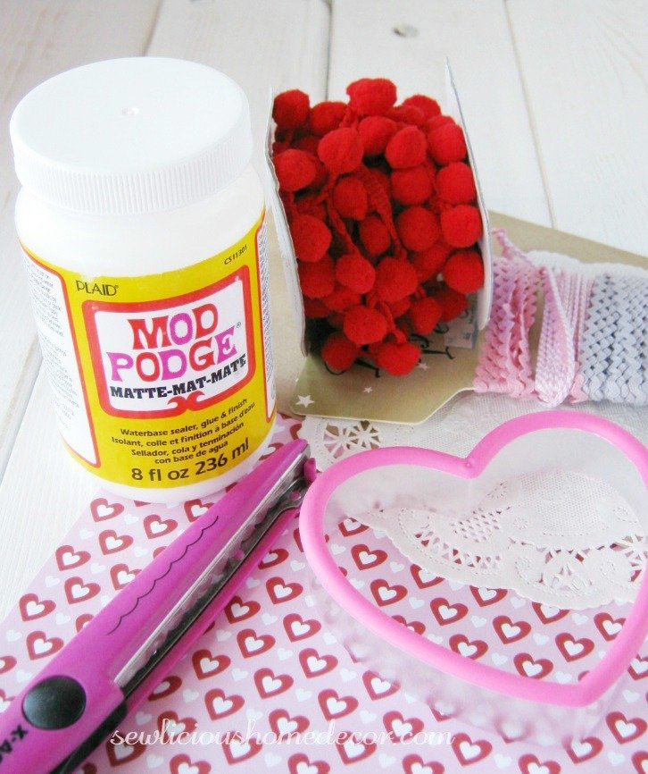 Valentine Treat Bags and Mason Jar supplies at sewlicioushomedecor.com