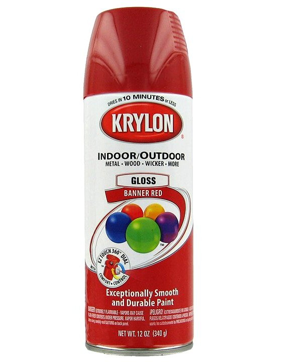 krylon red paint for rooster mason jars at sewlicioushomedecor.com