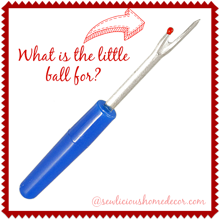 How to use a seam ripper.