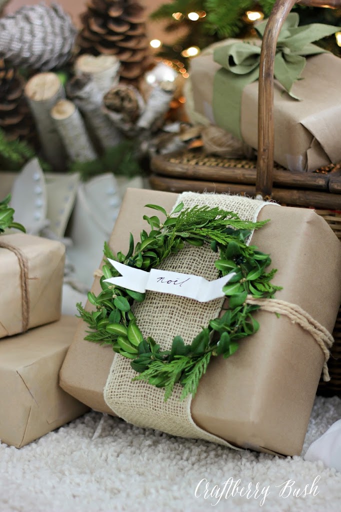 burlap giftwrap