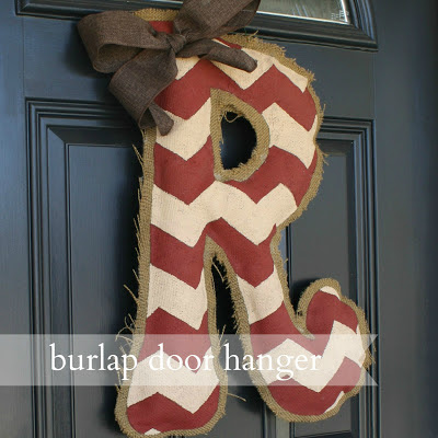 burlap letter
