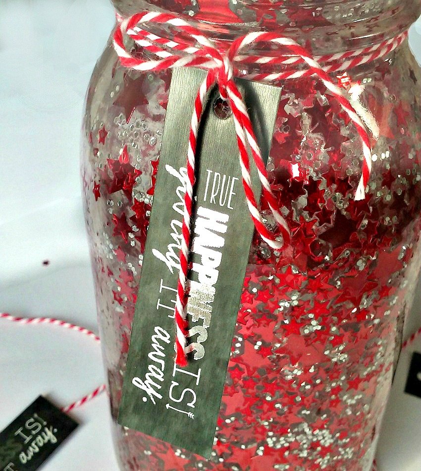 Red and Black DIY Confetti Mason Jar Crafts by sewlicioushomedecor.com