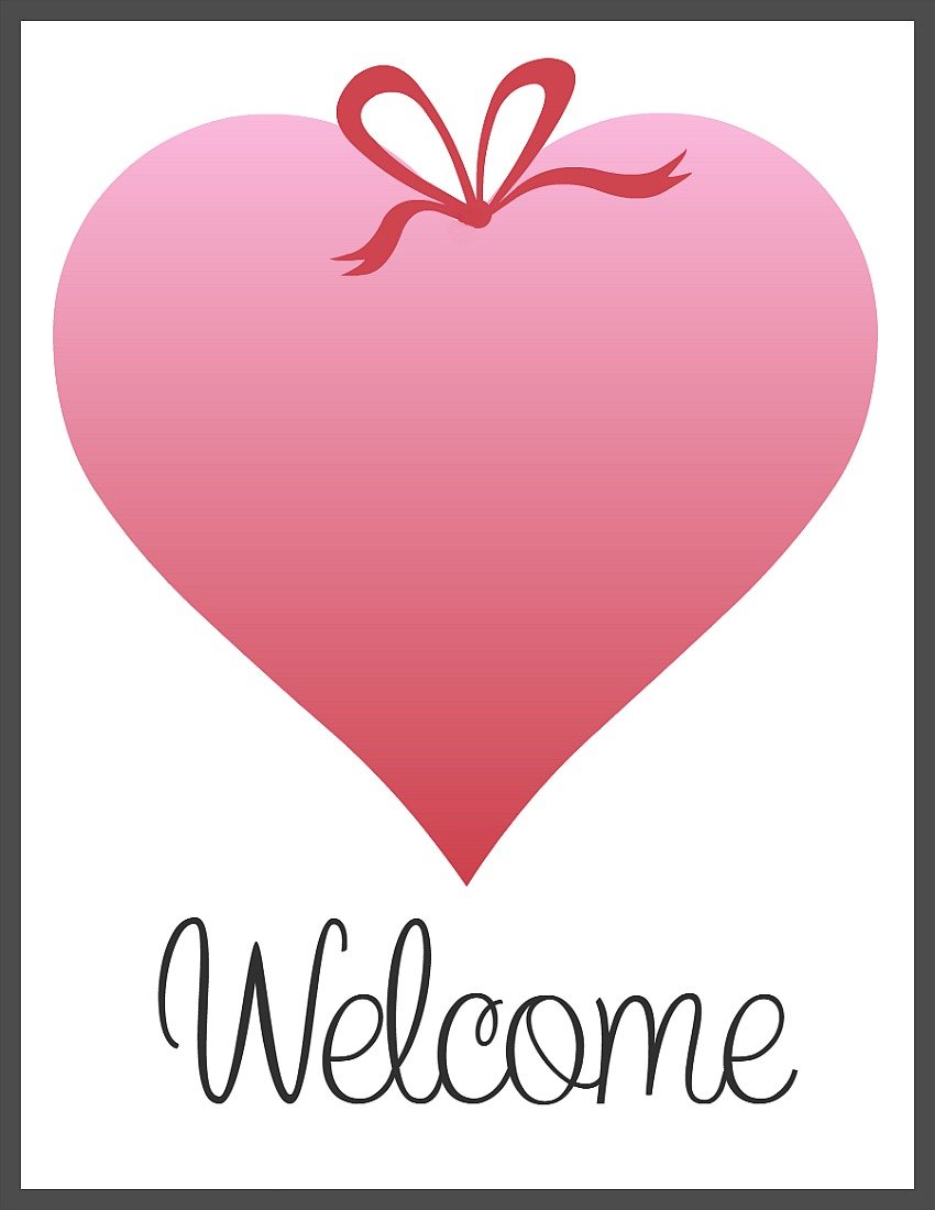 Pink Ombre Heart Valentine Printables at sewlicioushomedecor.com