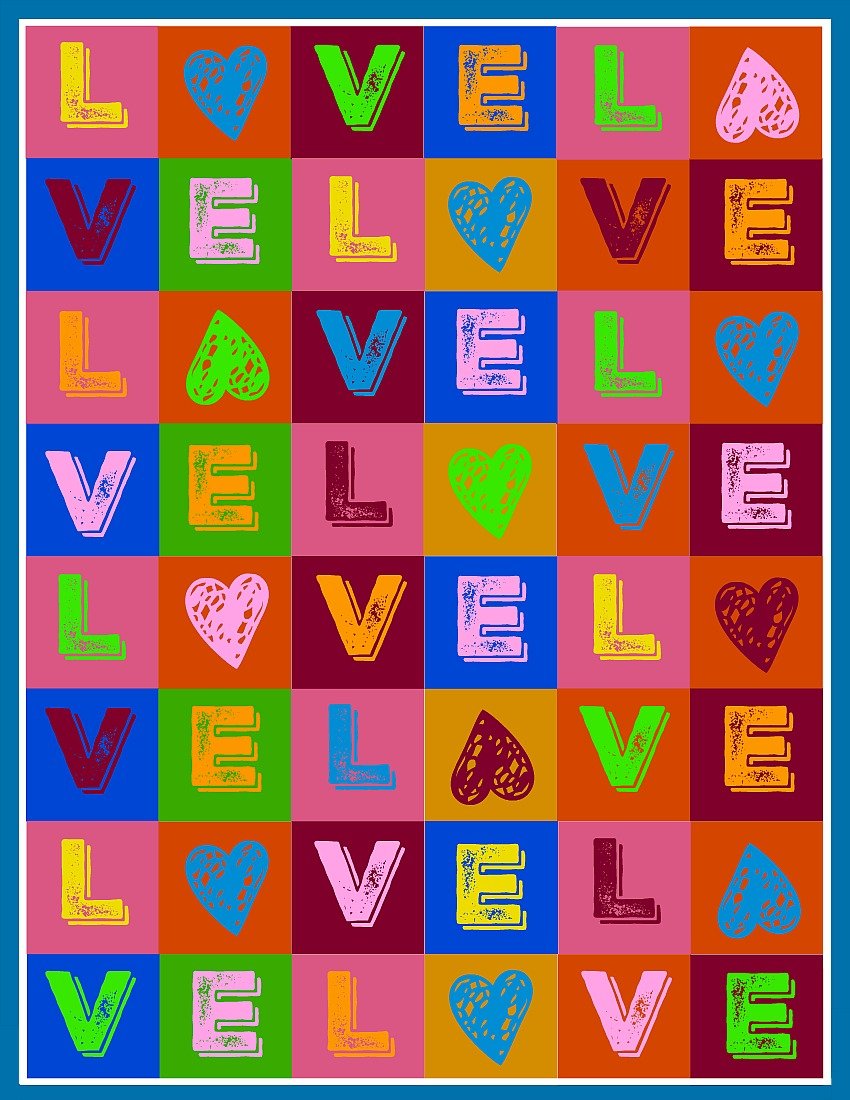 Valentine LOVE Blocks at sewlicioushomedecor.com
