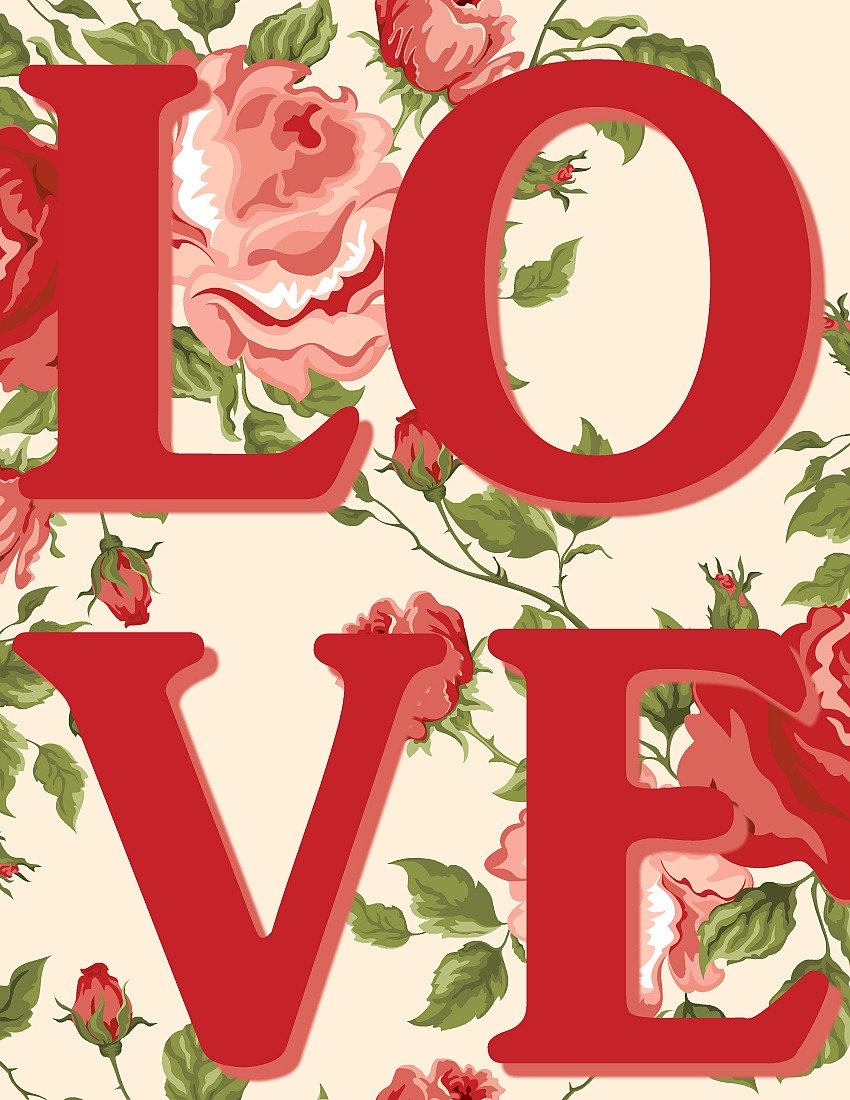 Vintage LOVE Floral Free Printable at sewlicioushomedecor.com