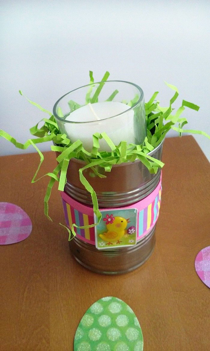 Easter Bunny Recycled Tin Cans sewlicioushomedecor.com