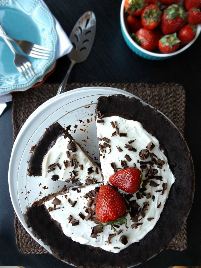 Double Chocolate Pudding Brownie Pie sewlicioushomedecor.com